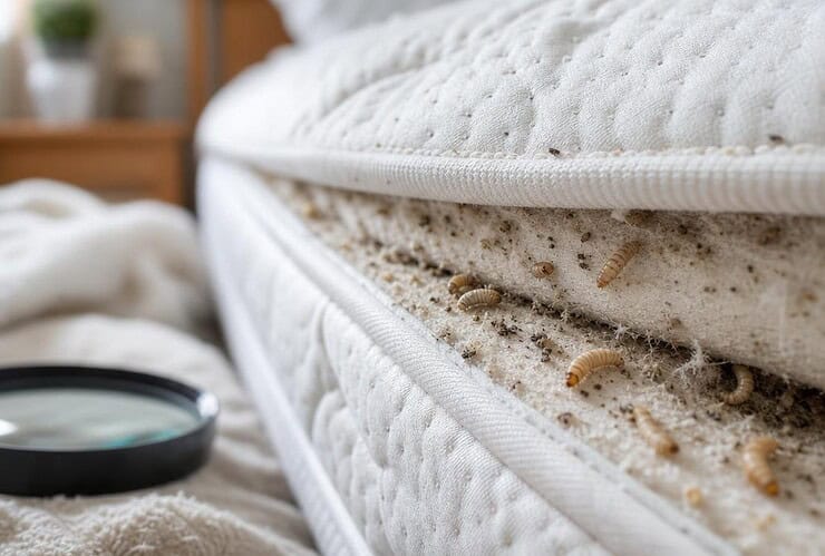 larve d'anthrène matelas